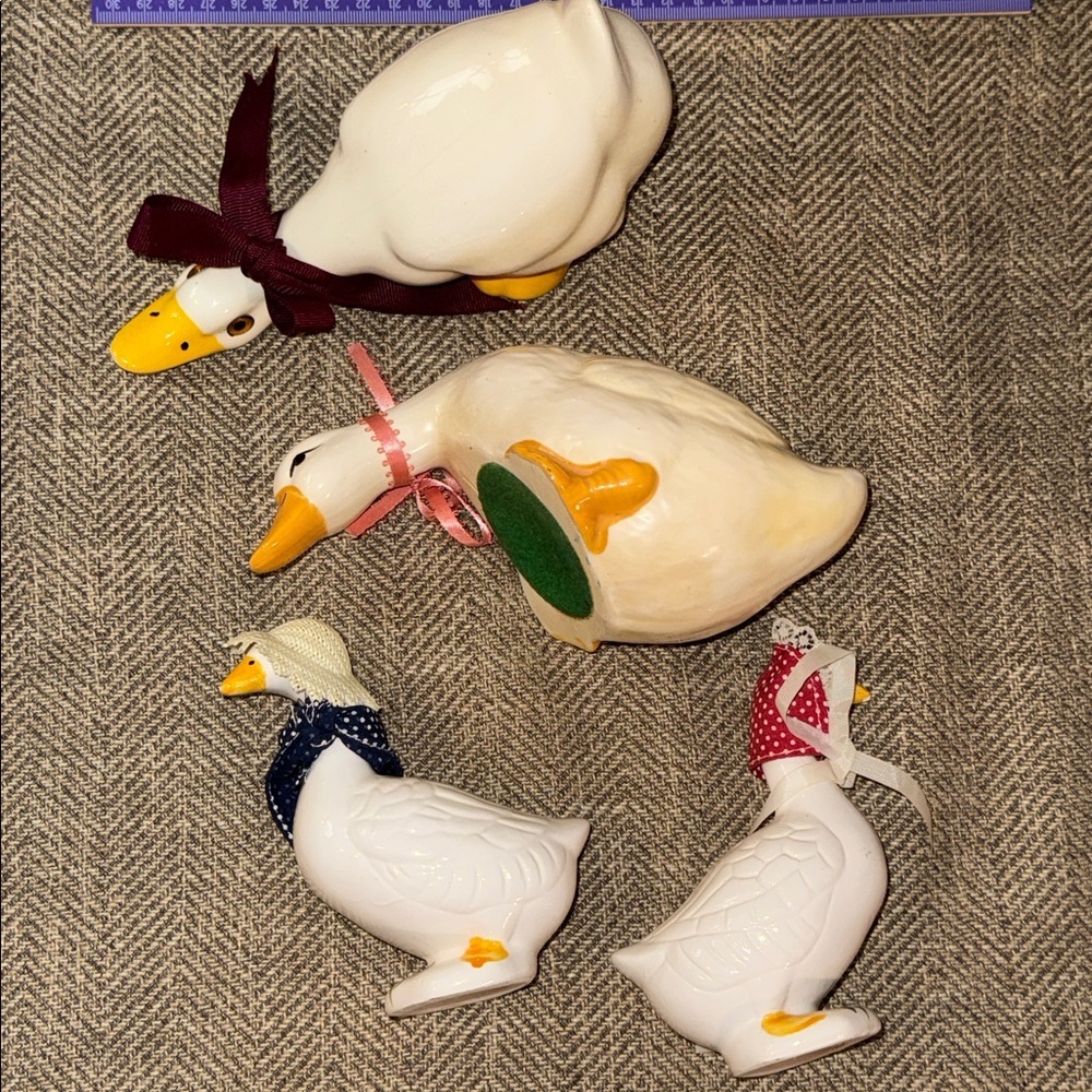 Vintage 4 count Country Farmhouse Ducks/Geese/Birds White 1980’s Bundle Lot - Picture 10 of 12